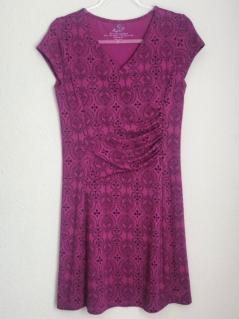 KUHL Verona Orchid Purple Print Performance Dress S